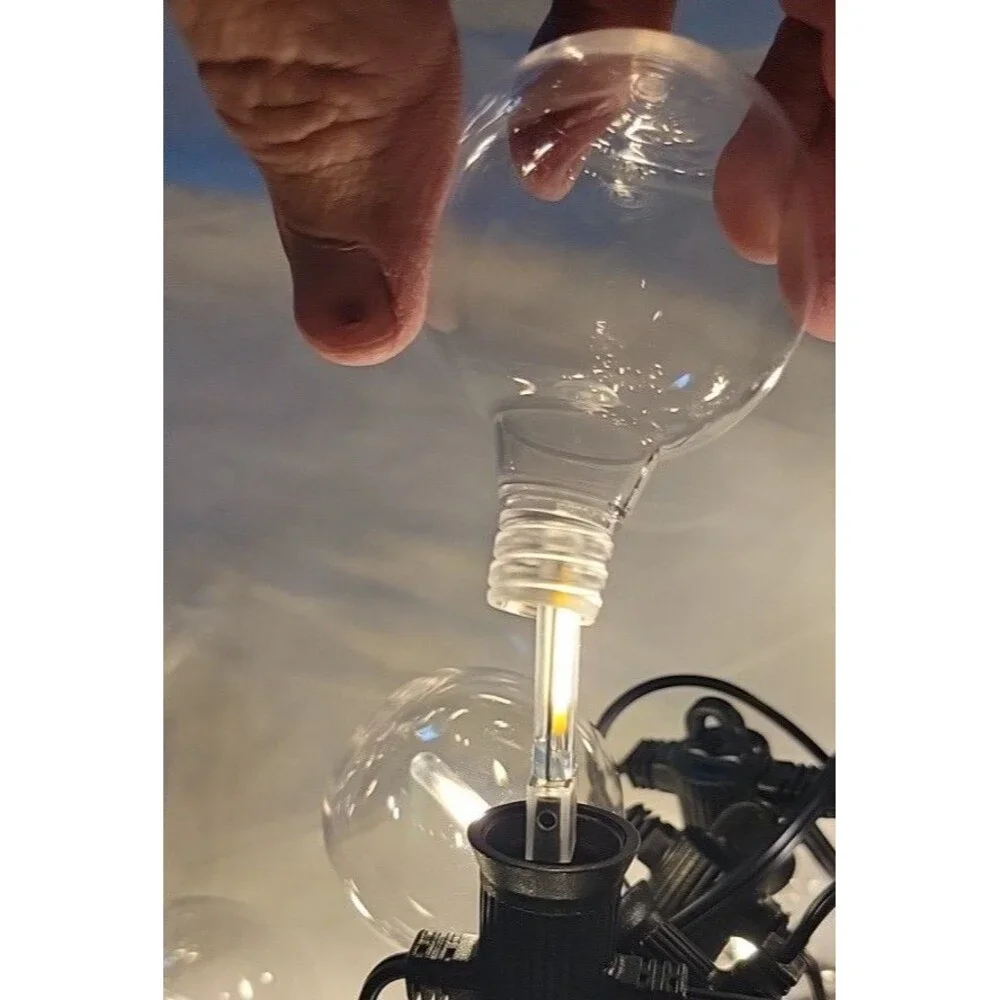 Outdoor String Lights Waterproof, 100FT LED Patio Lights with 50 Shatterproof...